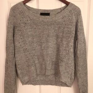Grey knit sweater